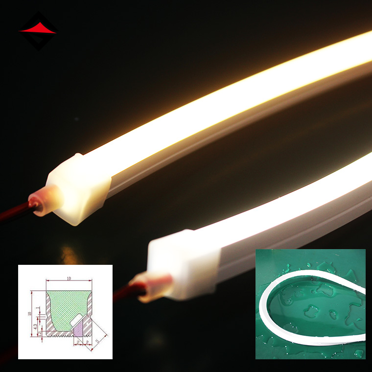 Yüksək keyfiyyətli 10 * 10 mm LED neon yüngül zolaq